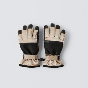 Zara Black and Tan Kids Mittens